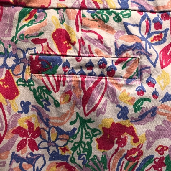 Kim Rogers Size 14 P Multicolor Floral Pull On Capri Pants - Picture 4 of 6